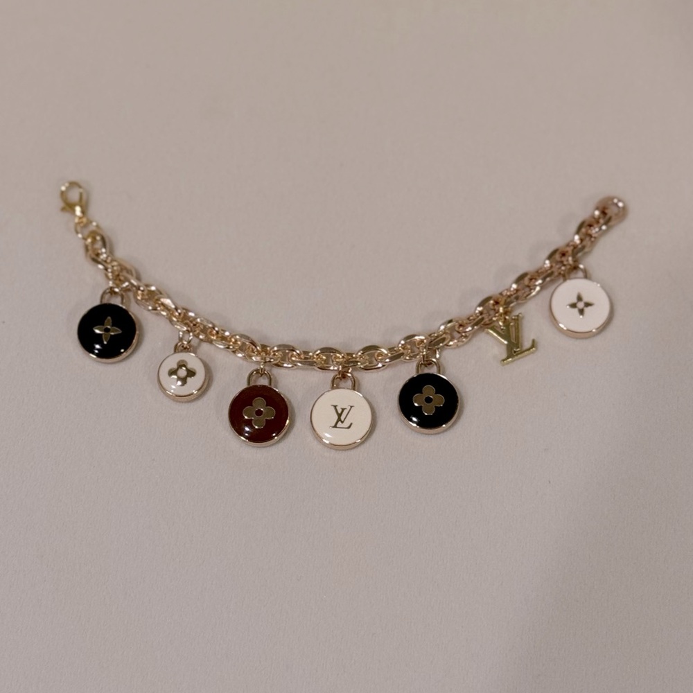 Louis Vuitton Gold and Multicolor Charm Bracelet